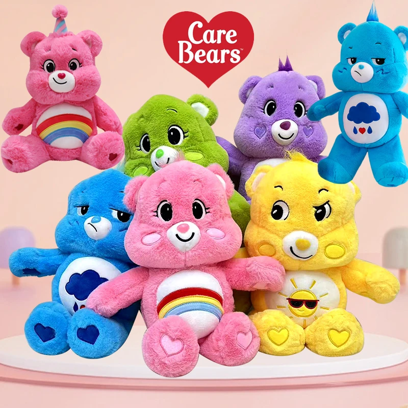 MINISO Kawaii Carebears Anime Hobby 40cm Plush Pillow Doll New Pp Cotton Sofa Car Ornaments Home Decoration Birthday Love Gifts