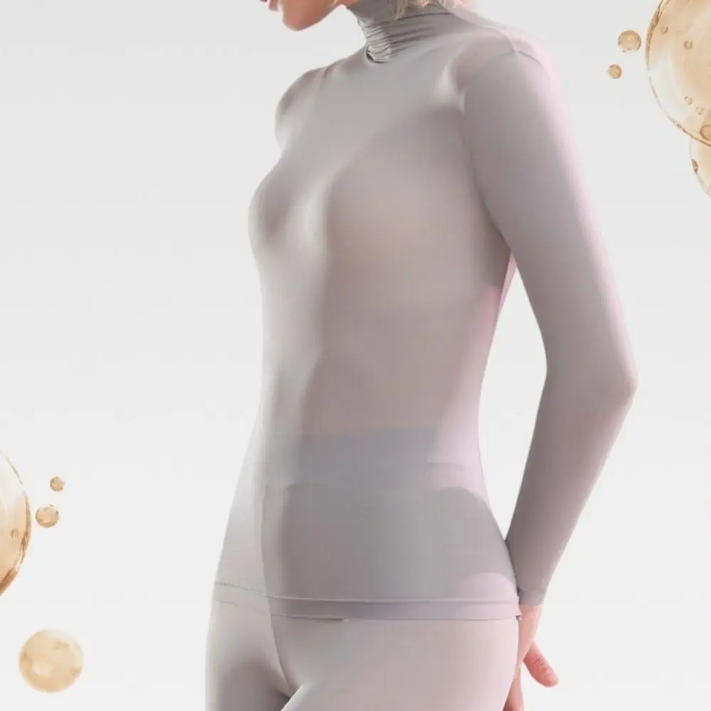 Tops and Pants Women Thermal Clothes Ultra-thin Invisible Feel Heating Thermal Underwear Large Size Lingerie Warmth Long Pants