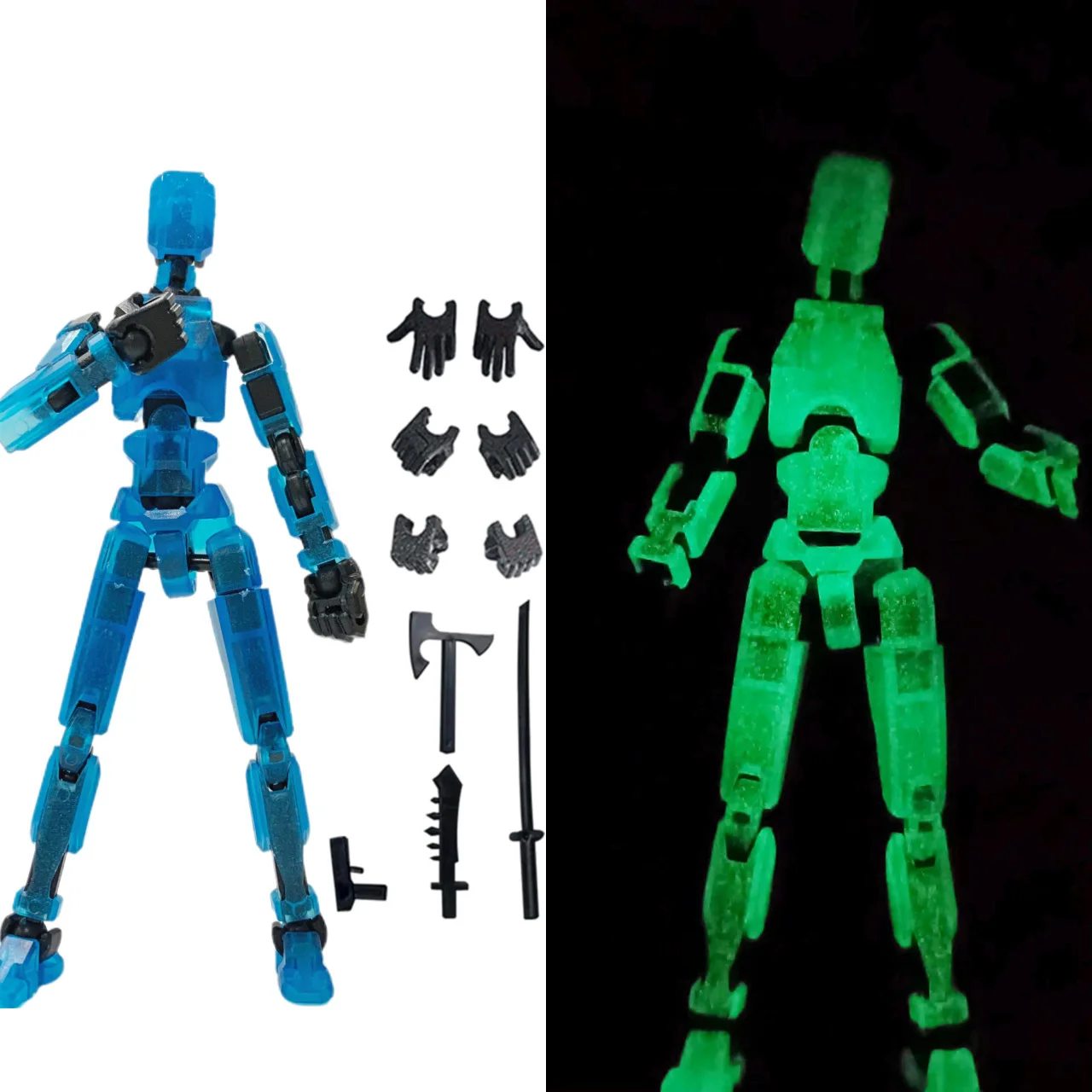 Dummy 13 Action Figure Toys for Kids Lucky 13 Multi Jointed Movable Shapeshift Robot 3D Printed Man Action Figures Children Toy