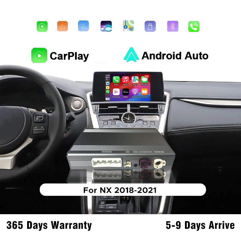 

Wireless CarPlay Android Auto Box for Lexus NX 2015-2016 | Fast Boot 3s | Retain OEM Buttons | Screen Mirroring | Plug & Play