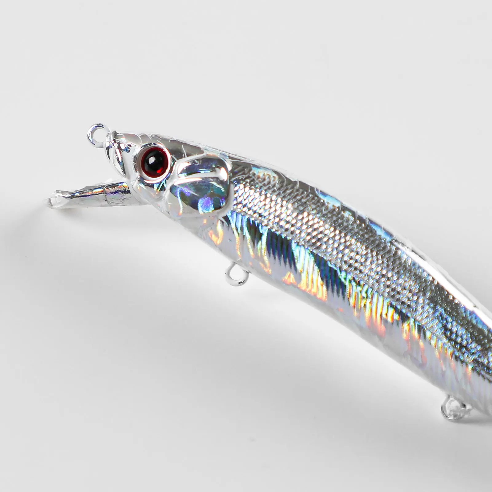 FREE FISHER 40pcs/Lot Fishing Unpainted Minnows KO Laser Slow Sinking DIY Blank Jerkbaits 12cm 12g Lures Holographic Swimbaits
