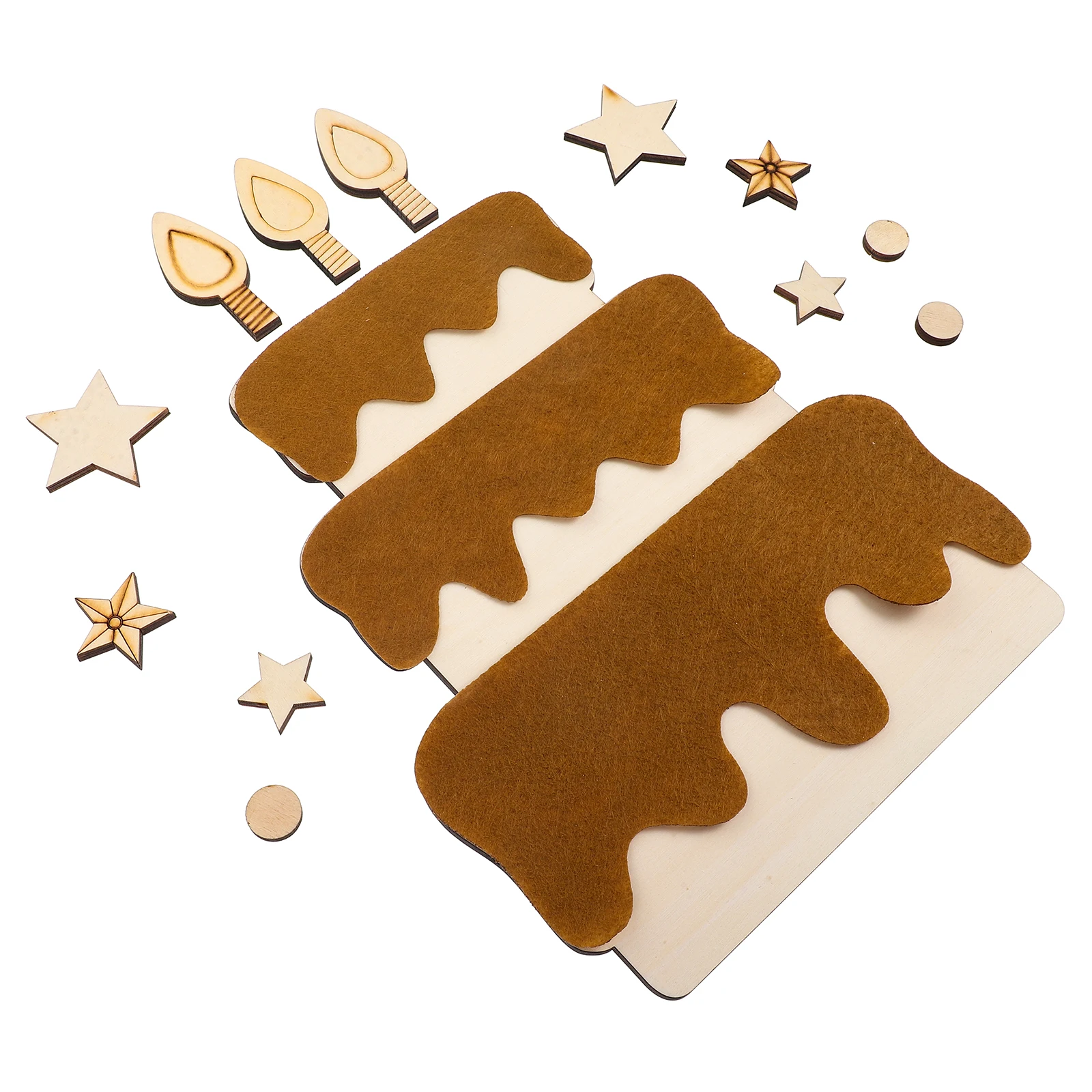 

Wooden Birthday Cake Wall Sticker Baby Decorations Shower Decal Sign Backdrop Cake Decoration Unique Funny Lively Atmosphere