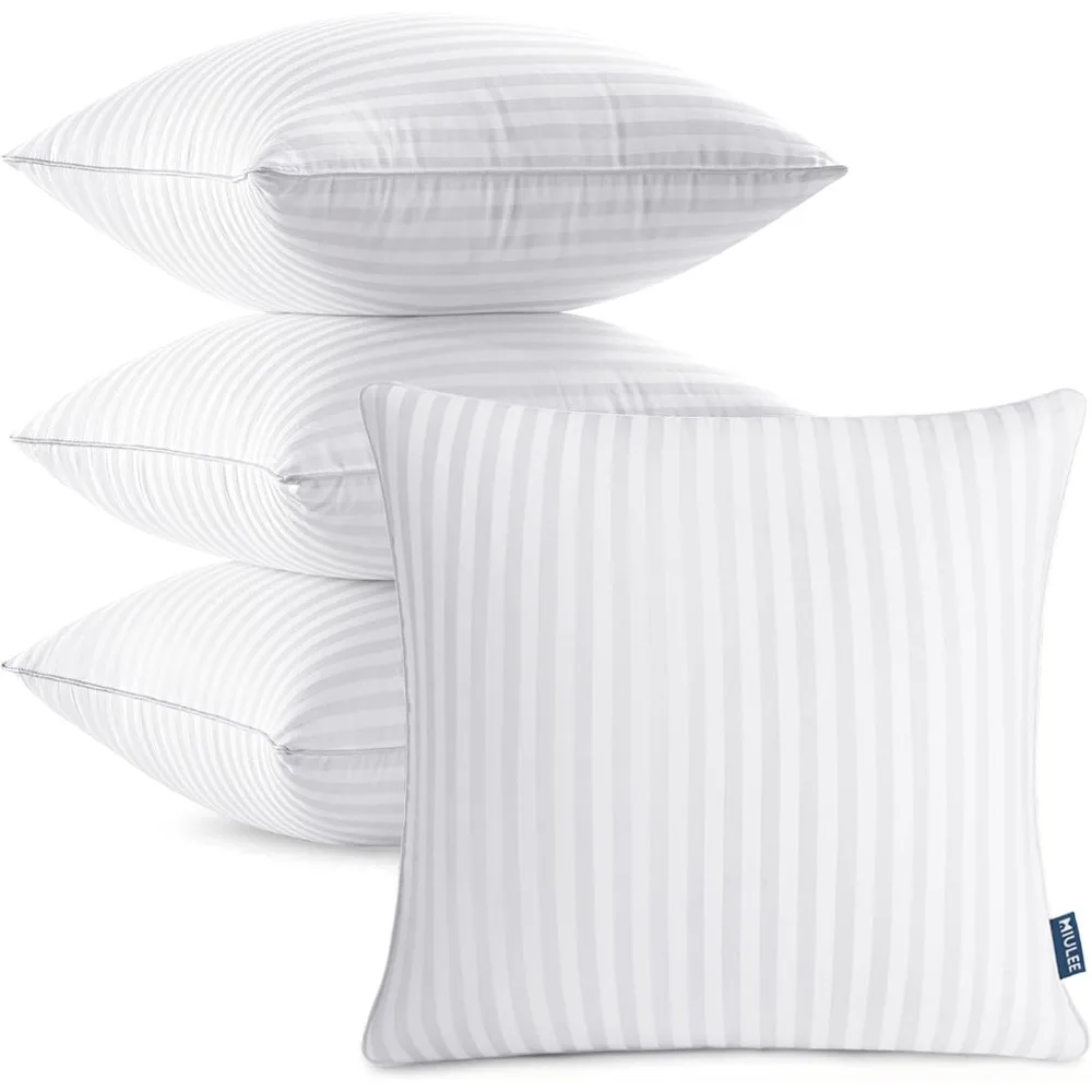 MIULEE 20x20 Pillow Inserts - Plush and Supportive Throw Pillows for Sofa, Couch, and Bed, Hypoallergenic Down Alternative with