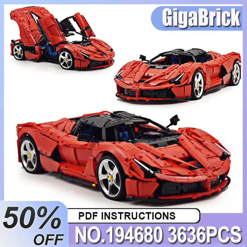 

MOC-194680 Technical 1:8 Super Sports Car Model Assembly Building Blocks Bricks Hypercar Diy Puzzle Toy Chrismas Gifts For Kids