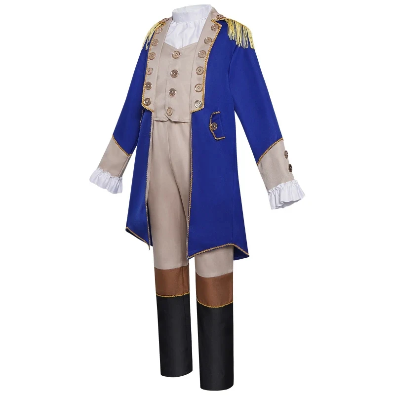 

ob New Medieval Renaissance Cosplay Costume Halloween President Role Play Outfit Kids Formal Gown Stage Performance Fancy 158gj