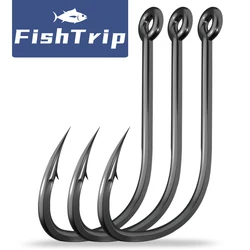 FishTrip Octopus Hook Fishing Hook Offset Hook High Carbon Steel for Freshwater & Saltwater