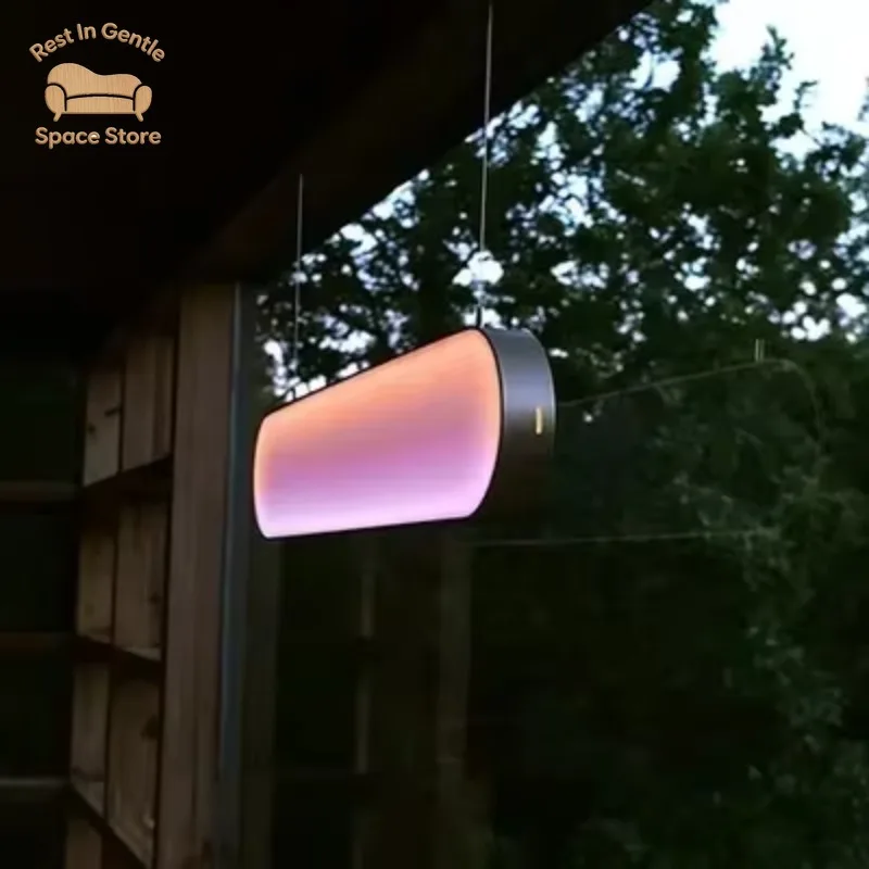 Modern Sunset Lamp LED Chandelier Indoor Decoration Sunset Light for Living Room Restaurant Bar Atmosphere Hanging Lamp Lighting
