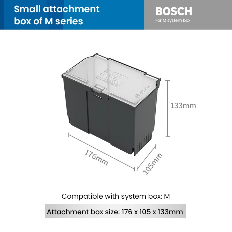 Bosch Отдельные коробки для аксессуаров, прозрачные маленькие квадратные пластиковые коробки, отвертки / пакеты для пищевых продуктов, коробки для