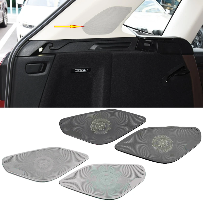 

For BMW X3 G01 X4 G02 2018 2019 Stainless Sliver Black Car Door Speaker Decorate Cover Trim Rear Door Trunk Loudspeaker Cover