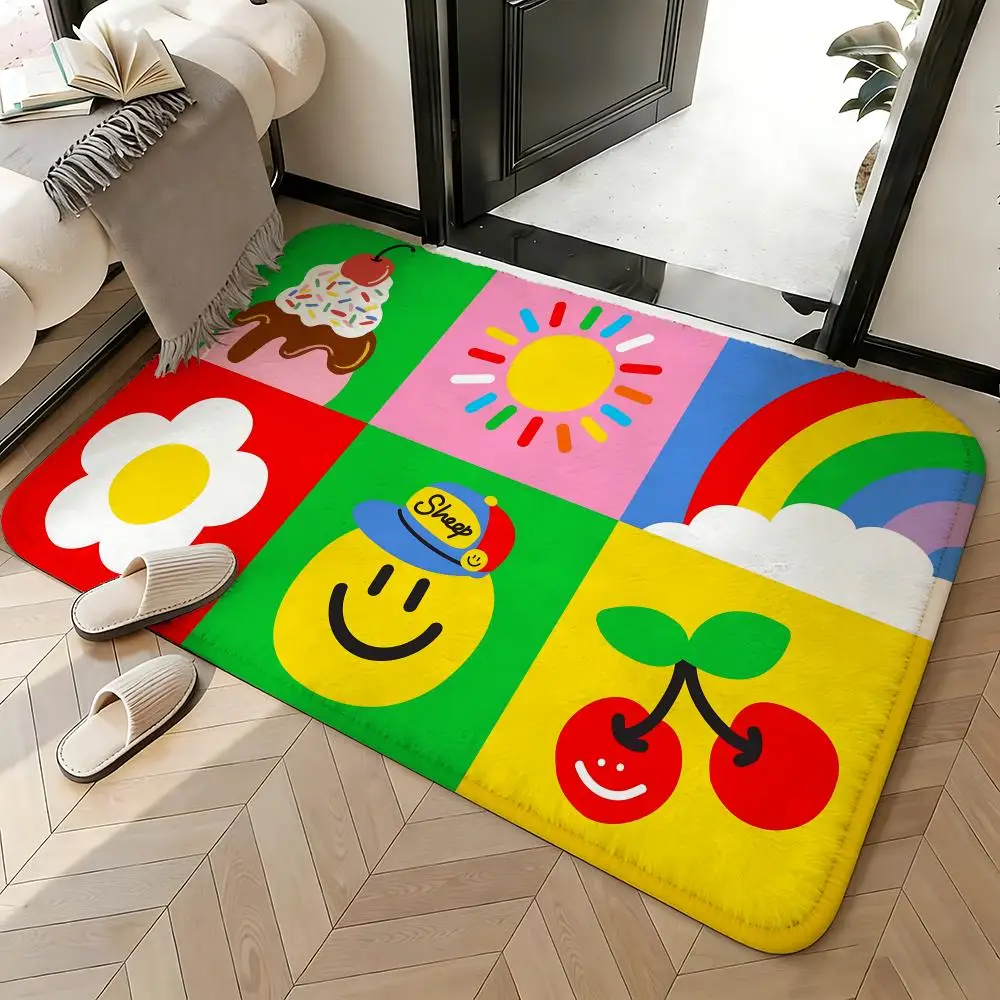 Soft Absorbent Non-Slip Rug Character Wiggle Floor Mat Home Decor Doormat Bedroom Floor Mat Shower Carpet