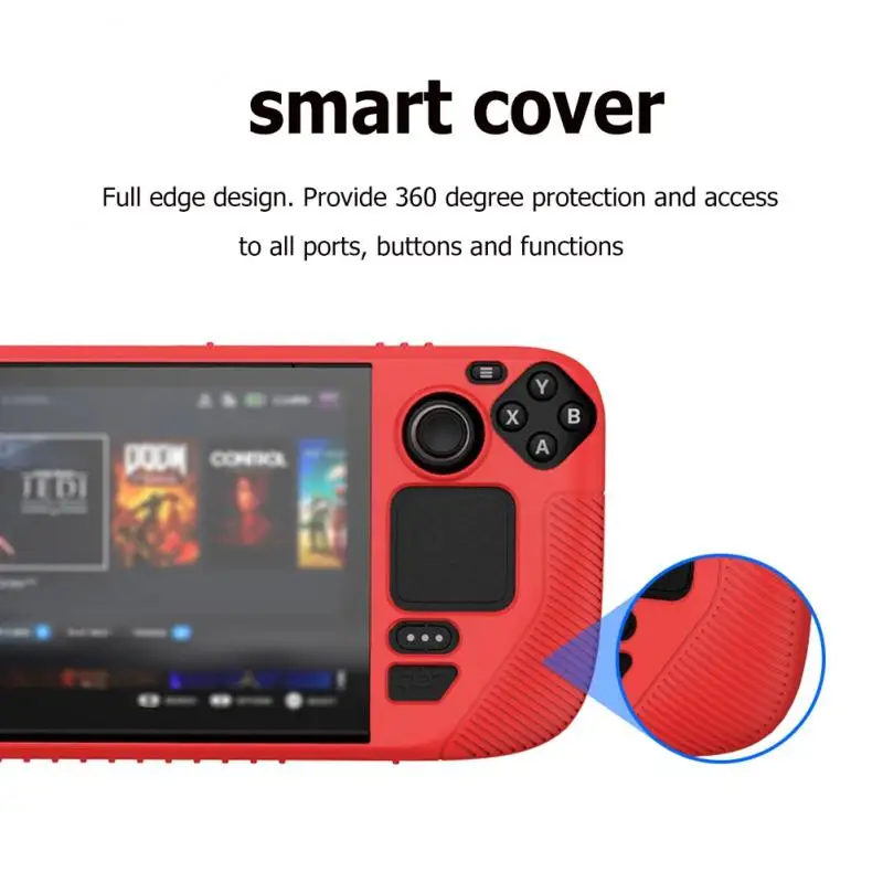 Anti-Scratch Silicone Shell Protetor, Game Console Acessórios, Steam Deck Case, Capa de Proteção Macia, 2 Pcs, 4Pcs