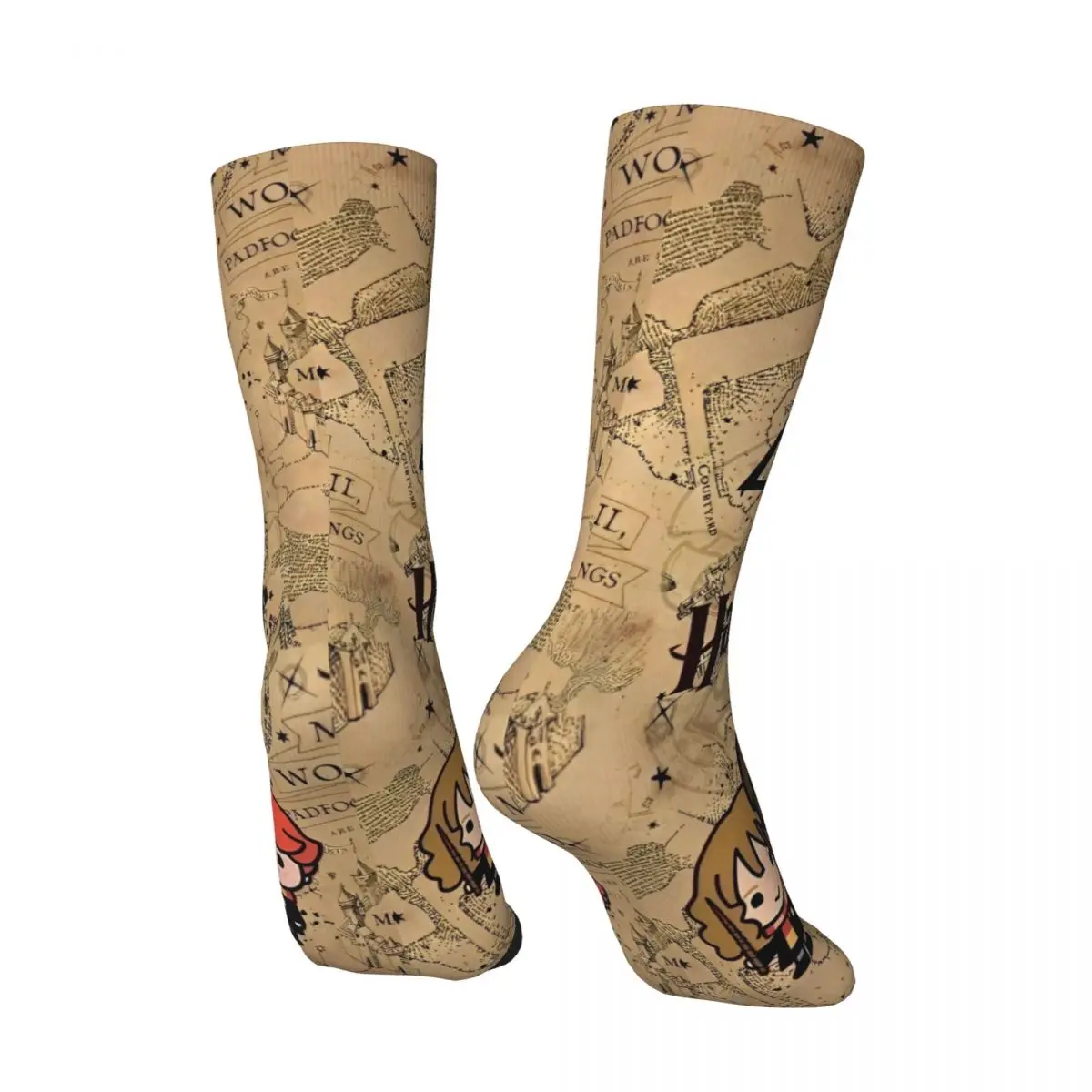 Calcetines de pareja Harrys Potters medias otoño novedad calcetines medianos suaves calcetines antideslizantes de escalada personalizados