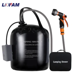 Portable Hiking Camping Shower with 20L Solar Heating Bag Rechargeable Electric Shower Pump For Pet Car People Outdoor Washing