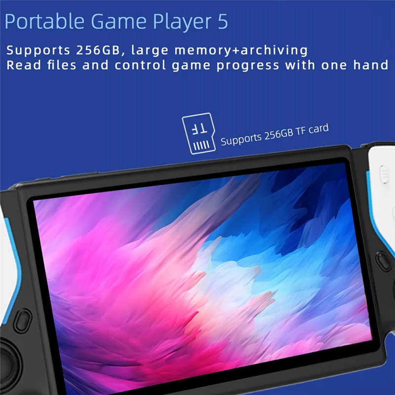 

-A01R HC8000 7Inch Screen Retro Handheld Game Console 64G 15000 Games Open Source Game Player Support 30+ Emulators