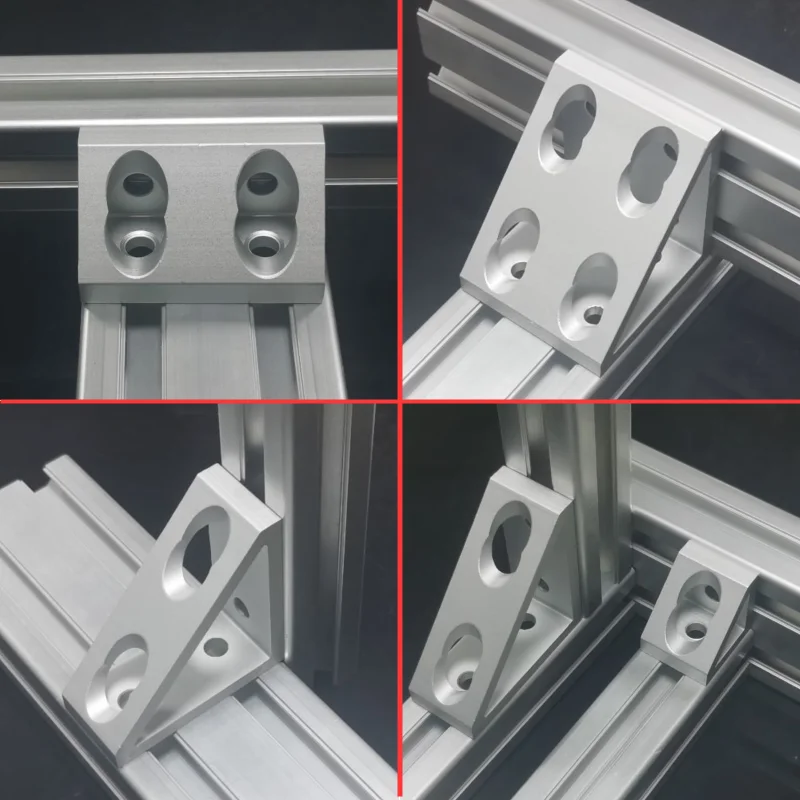 2020 Corner Fitting 2040 Angle Code 3030 Triangle Block Right Angle Triangle Connector CNC Processing Extrusion Corner Fitting