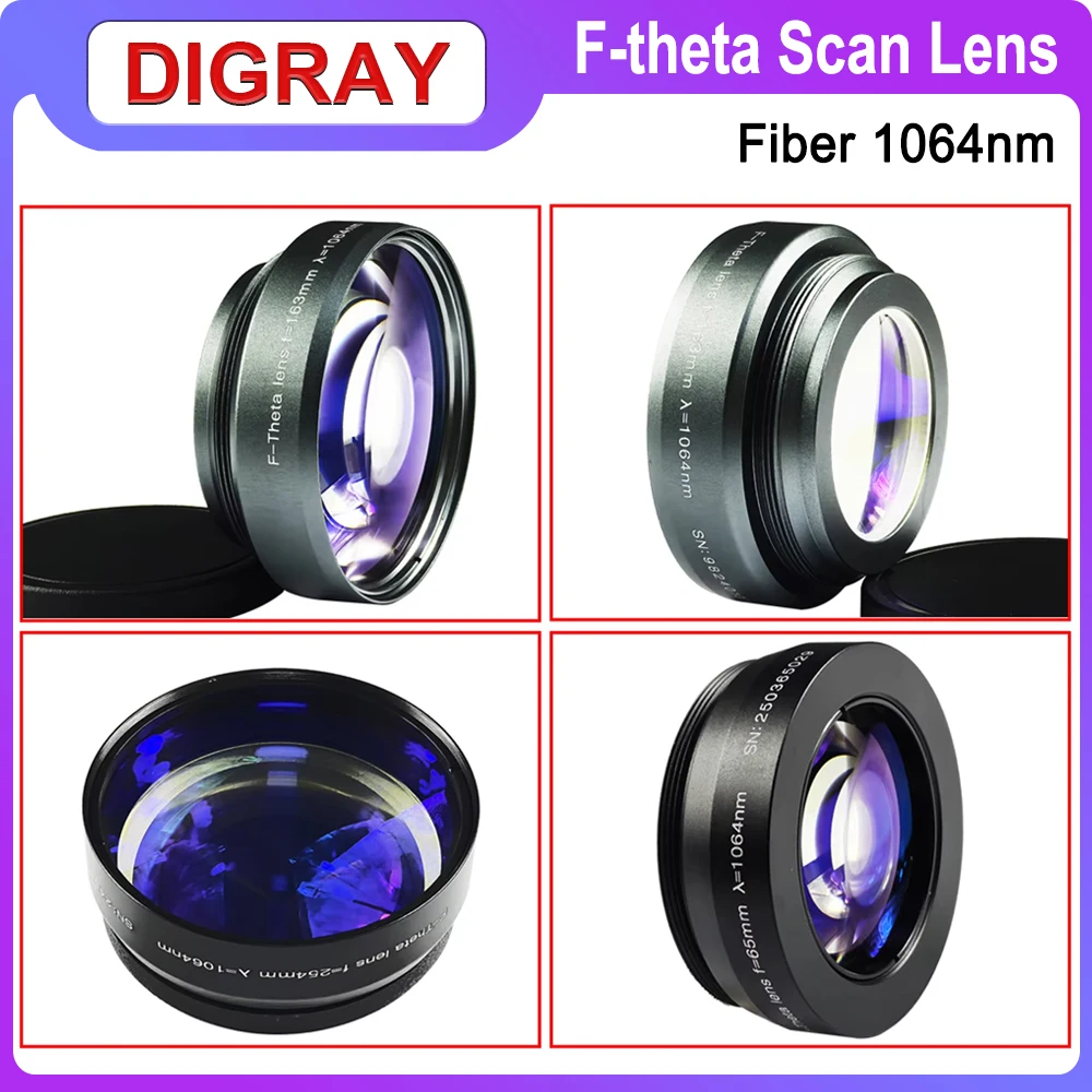 DIGRAY F-theta Scanning Lens Parts Thread M55X1 Galvanometer Field Lens Suitable For 1064nm YAG Fiber Laser Marking Machine