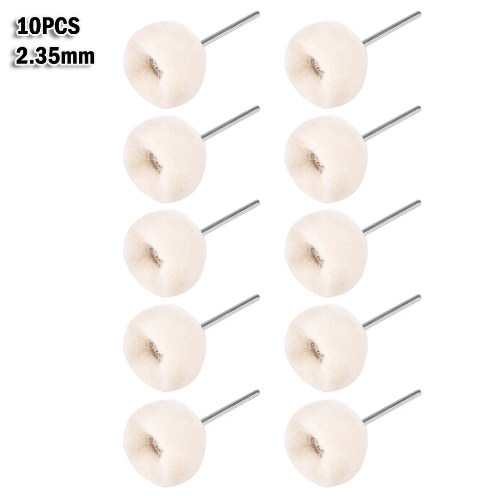 Polishing Brush Mini Wool 10pcs 2.35/3mm Dust For Grinding Grinding Head Polishing Removing Rust Tool Accessory