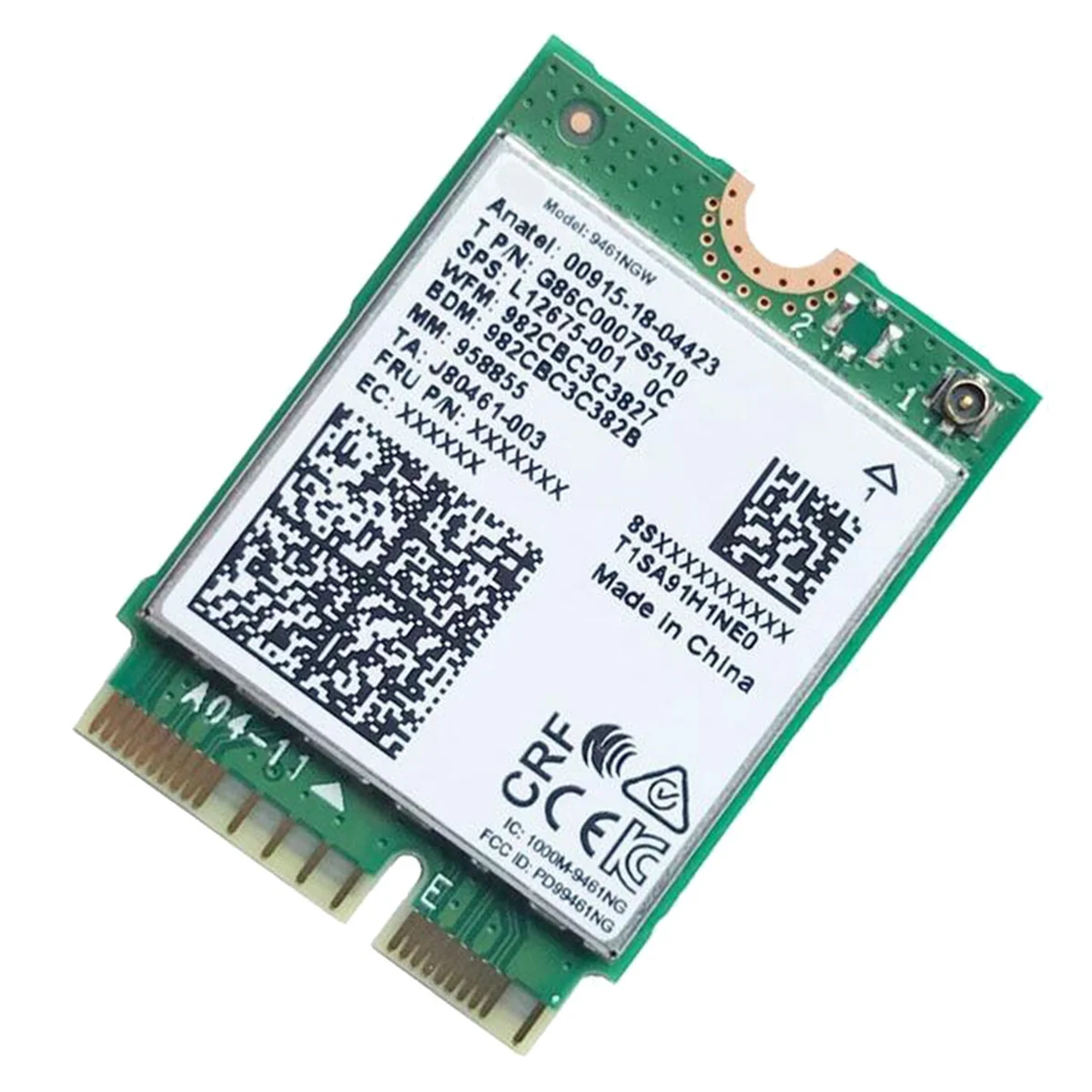 2X for Intel 9461NGW WiFi Card AC 9461 2.4G/5G Dual Band 802.11AC M2 Key E CNVI Bluetooth 5.0 Wireless Adapter