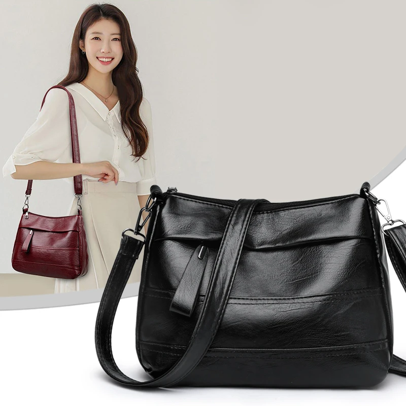 2024 Newest Trend Women For Business Bags Adjustable Strap PU Leather Multi-function High Capacity Leisure With Soft Surface