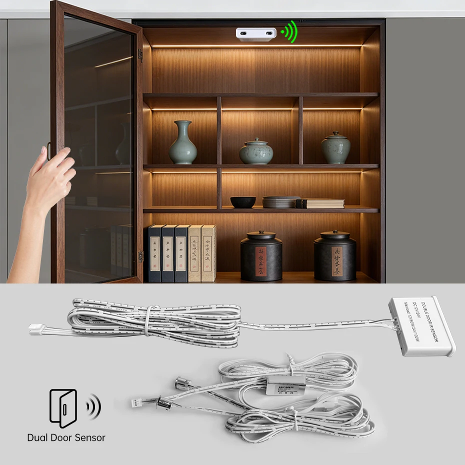 

Датчик открытия/закрытия двери DC12V 24V Dupont с кабелем 1,7 м для шкафов, витрин, светодиодного освещения DIY