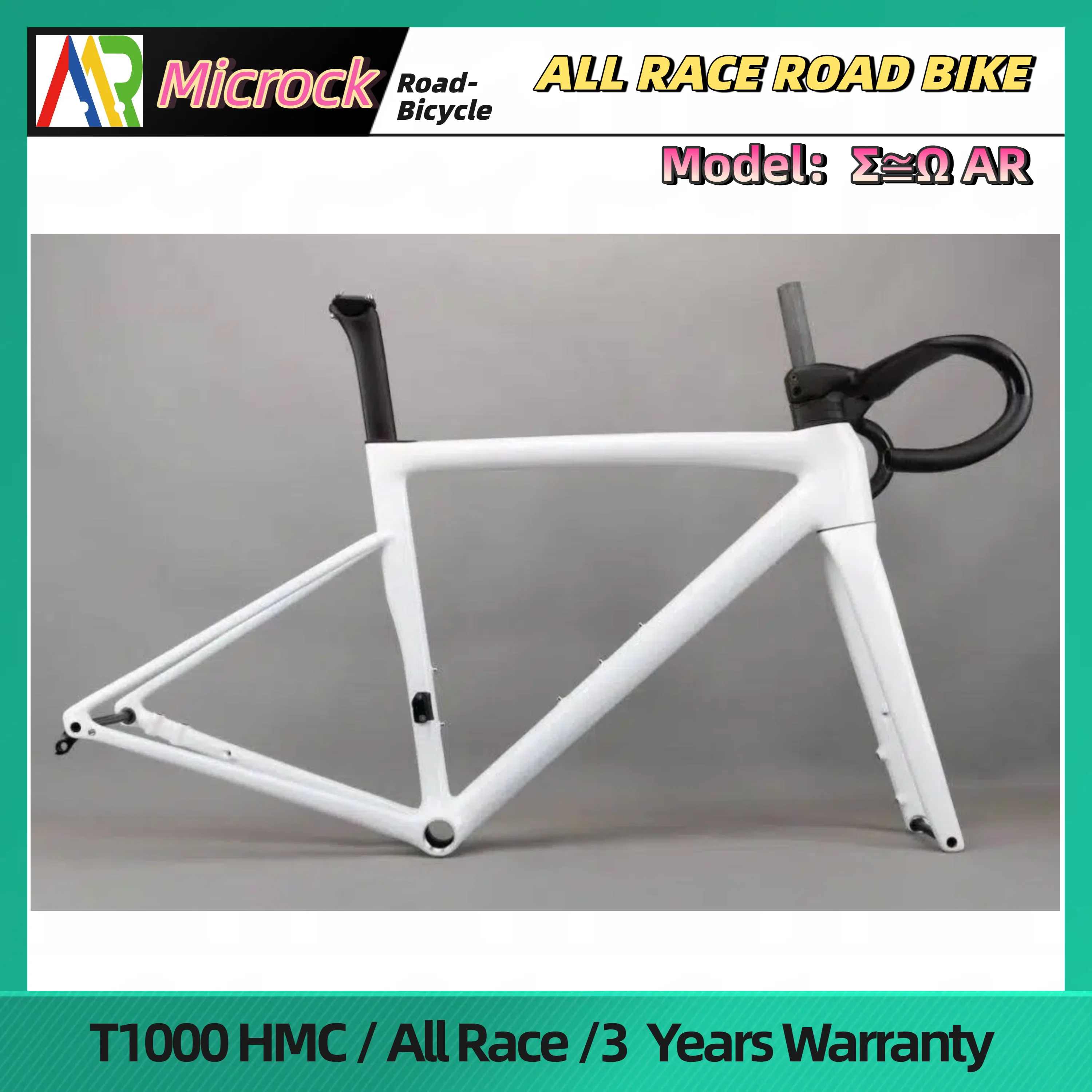 

Full Carbon Fiber HMC T1000 Road Bike Frame Internal Routing Cable Lines Disc Brake With Integrated Handlebar OEM ODM Tarmac SL8