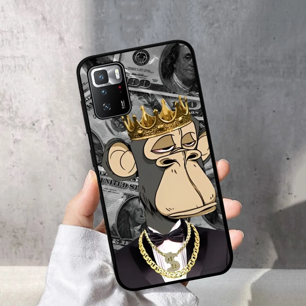 Creative Cartoon Monkey Bored Ape Phone Case For Redmi Note 4 X 5 A 6 7 8 T 9 9S 10 11 11S 11Epro Poco M3 pro