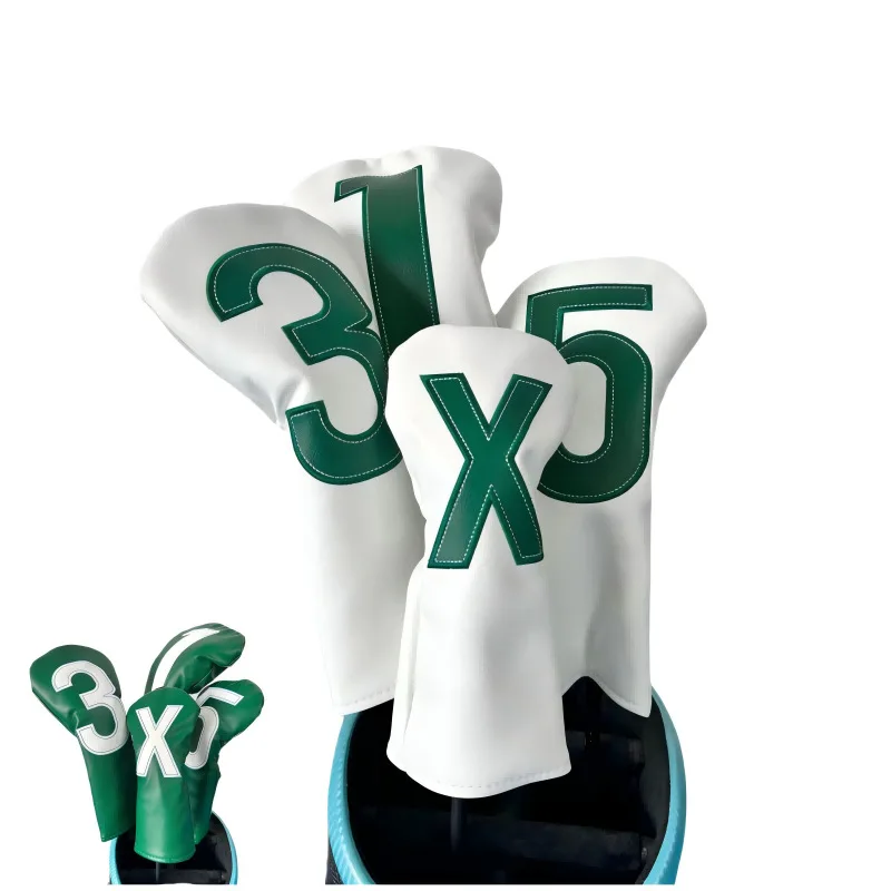 

Golf Club Covers 135 X Digital Wooden Covers High Quality PU Waterproof White and Green Two Colors Available