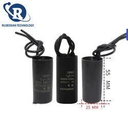 CBB60 450V 1UF 1.2UF 1.5UF 2 2UF 5UF 3.5UF 4.5UF 7UF 9UF  Circulating Pump Heating Pump Washing Machine Water Pump Capacitance