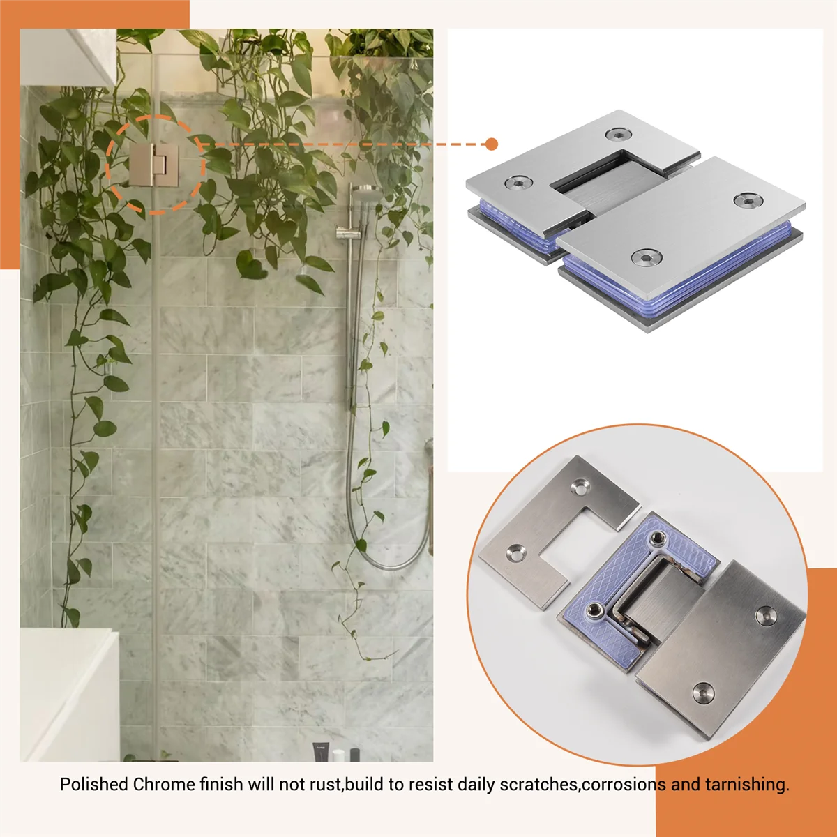 Abjs resistente 180 graus porta de vidro armário vitrine clipe de vidro dobradiça da porta do chuveiro peças reposição aço inoxidável p