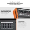 Depusheng TC8 전문 오디오 믹서, 듀얼 그룹 DJ 콘솔 믹싱 48V 팬텀 파워 USB, 스테이지 바 레코드, 99 DSP, 8 채널 5