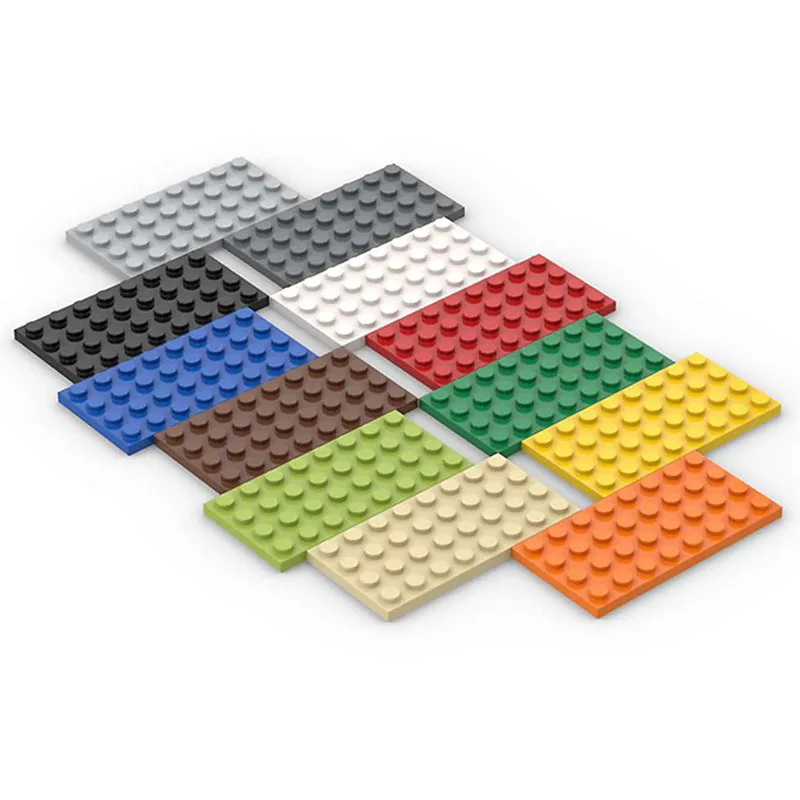 

30PCS DIY Building Blocks Thin Figures Bricks 4x8 Dots 12Color Educational Creative Compatible With Brand Toys for Children 3035