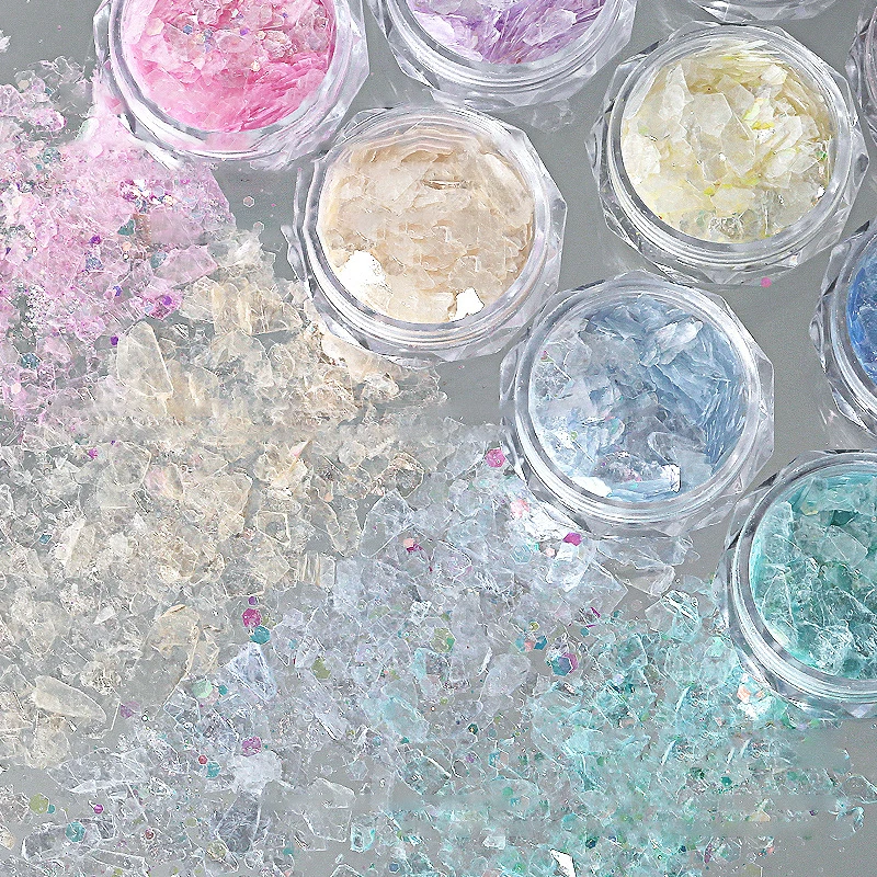 สี Holographic Chunky Glitter รวมเลเซอร์เล็บ Glitter Flakes Chunky Holographic เลเซอร์เล็บ Glitter