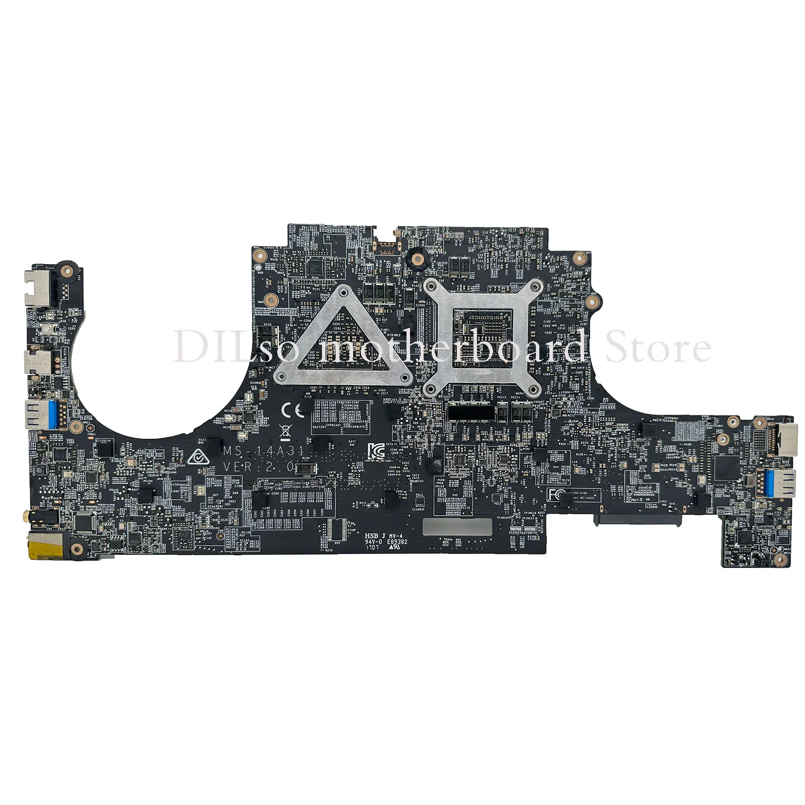 KEFU MS-14A13 Laptop Motherboard For MSI MS-14A13 Notebook Mainboard  With I7-7700HQ CPU GTX1060-6G GPU 100% Working Well