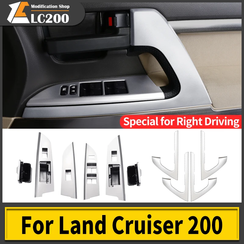 

For Toyota Land Cruiser 200 LC200 2008-2021 car door inside handle cover window lift button interior modification accessories