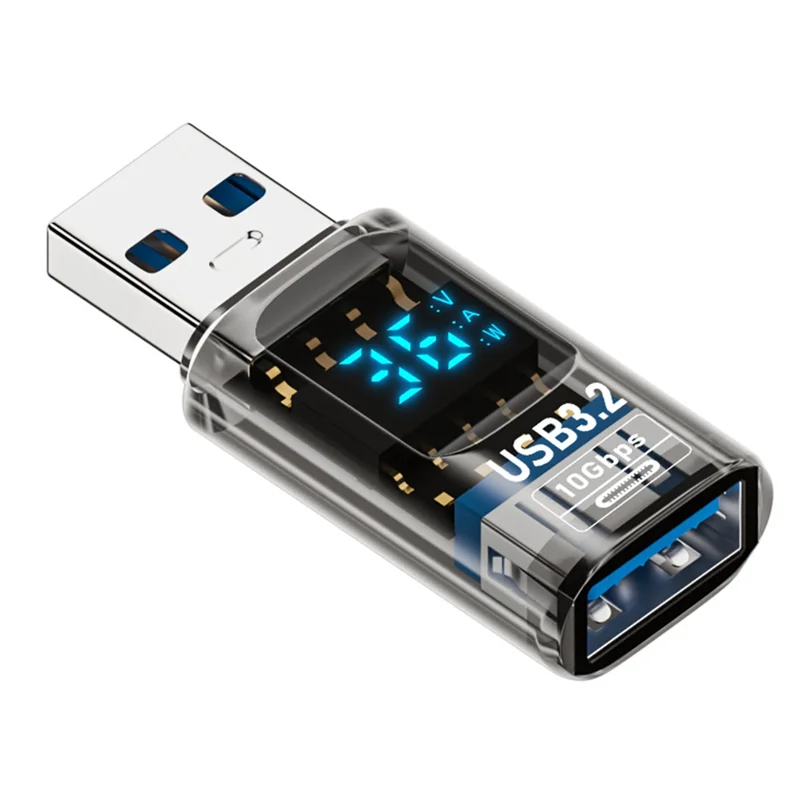 A003 USB 3.2 محول العرض الرقمي USB إلى النوع C OTG نقل البيانات شريحة ذكية مقياس الطاقة (USB F إلى USB M)