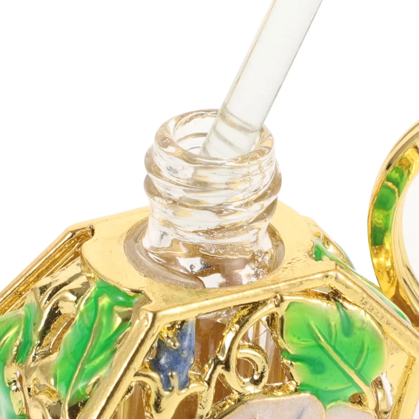 Crown Design Glass Perfume Bottle Zinc Alloy Refillable Travel Small Essential Oil Bottle Sample Scent Container