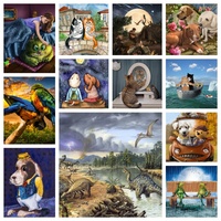 1 Piece Randomly 100 Pieces Creative High Quality Jigsaw Puzzle Various Landscape Picture Puzzles Toys For Kids Christmas Gifts