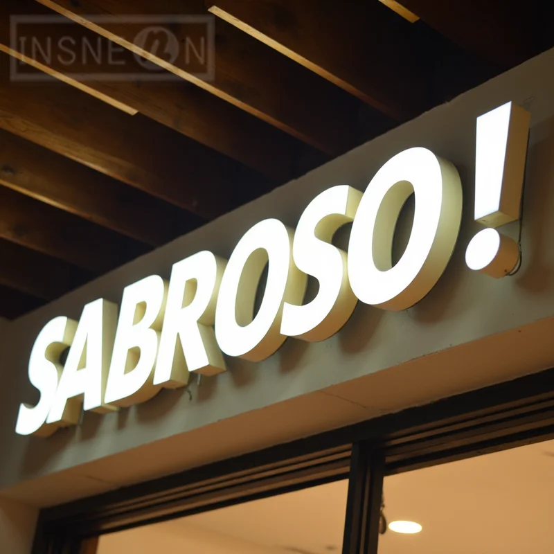 Custom 3D LED Frontlit Metal Letters Sign For Business Storefront Outdoor Waterproof Illuminated Advertising Signage