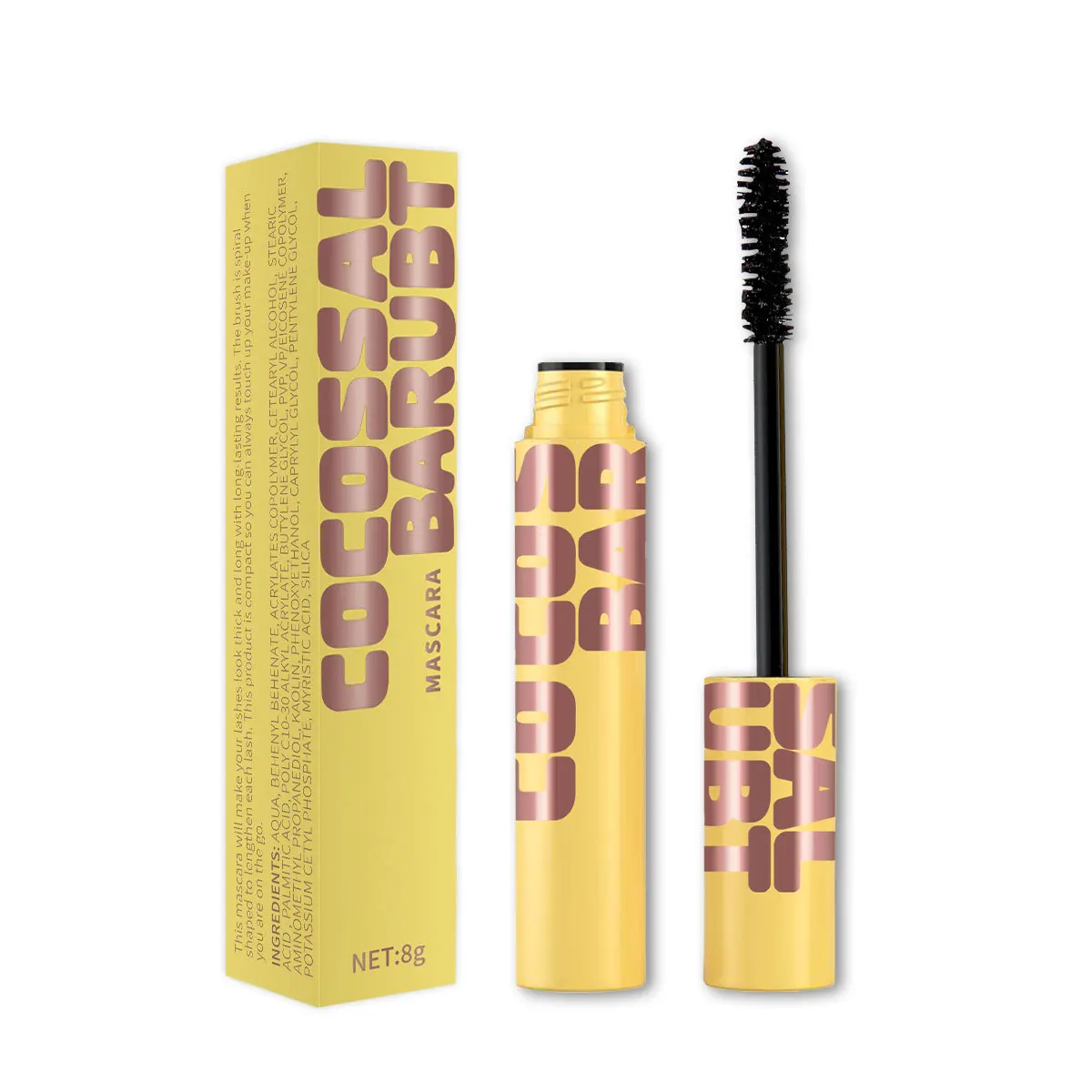 Mascara waterproof long-lasting setting not easy to take off makeup curled up dense and non-smudging natural three-dimensional