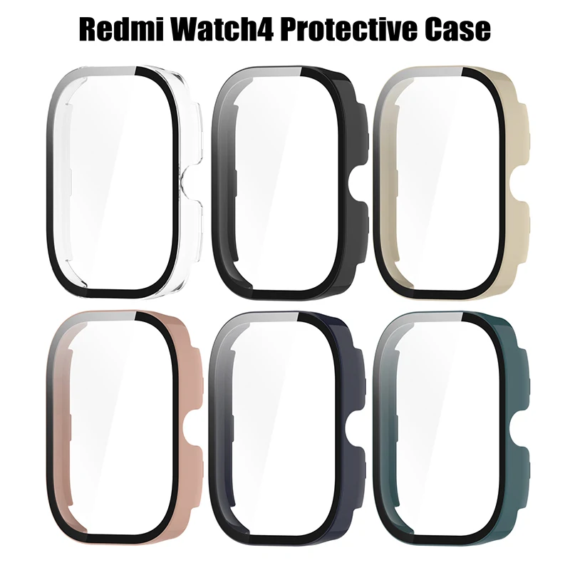 Protective Case For Redmi Watch 4 Tempered Screen Protector Cover TPU All Inclusive Watch Case For Redmi Watch 4 Protect Shell