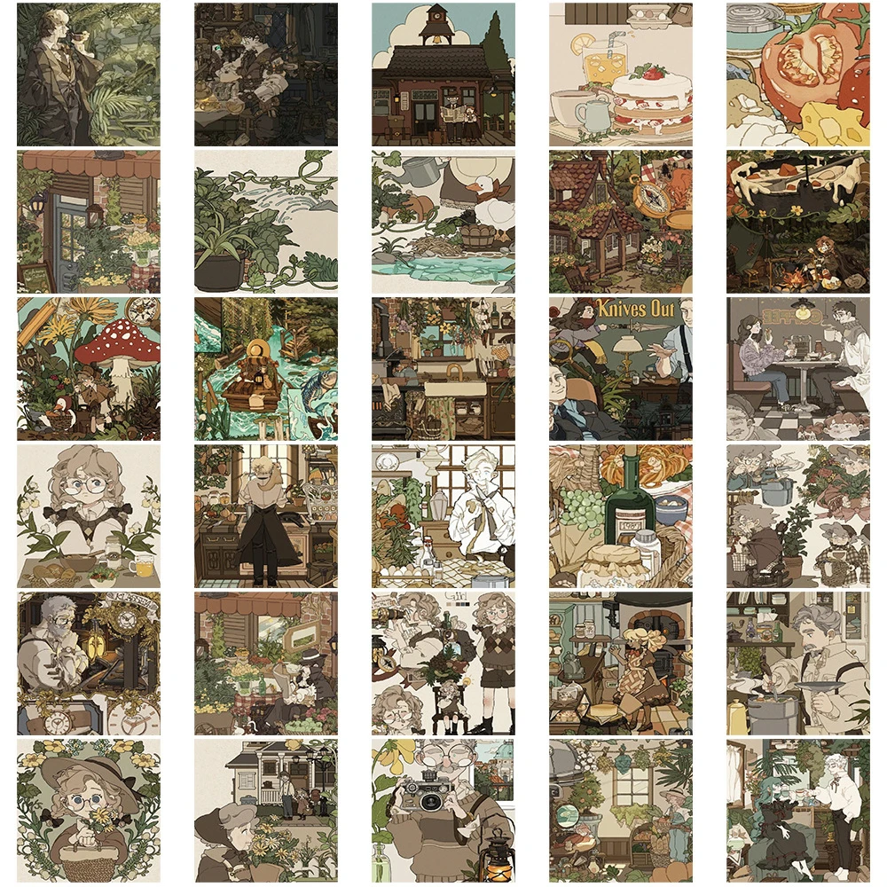 10/30/62pcs Vintage Fairy Tale World Graffiti Stickers Laptop Fridge Phone Diary Notebook Decoration Sticker Kids Classics Toys