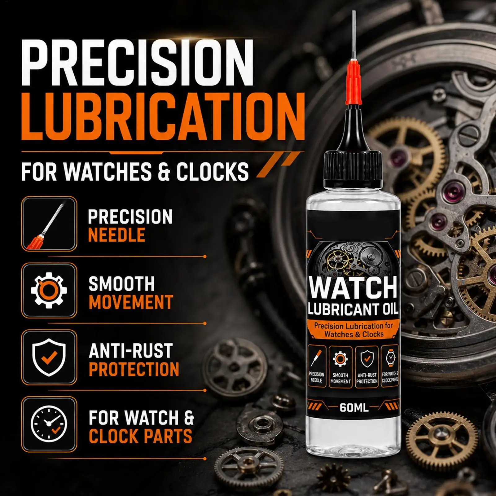 Watch Lubricant Clock Watch Lubricant Oil Mechanical Watch Movement Oil Gears Smooth Anti-Rust Operation