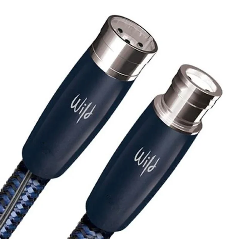 Par de cables equilibrados XLR Wild Blue Yonder, línea de interconexión de Audio HiFi plateada PSS con sistema de disipación de ruido de 72V