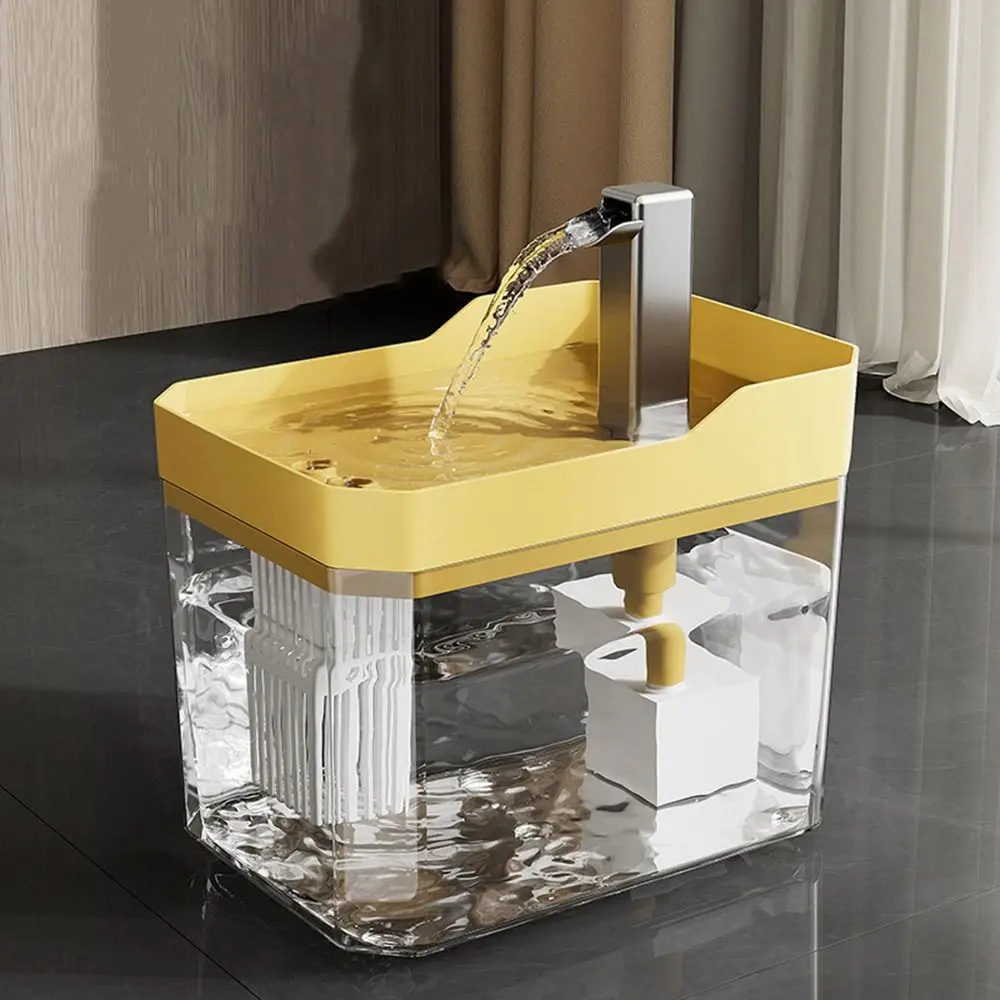 

1.5L Pets Water Dispenser Transparent Smart Drinking Pet Water Fountain Large Capacity Auto Filter Pet Live Water Flow Drinker