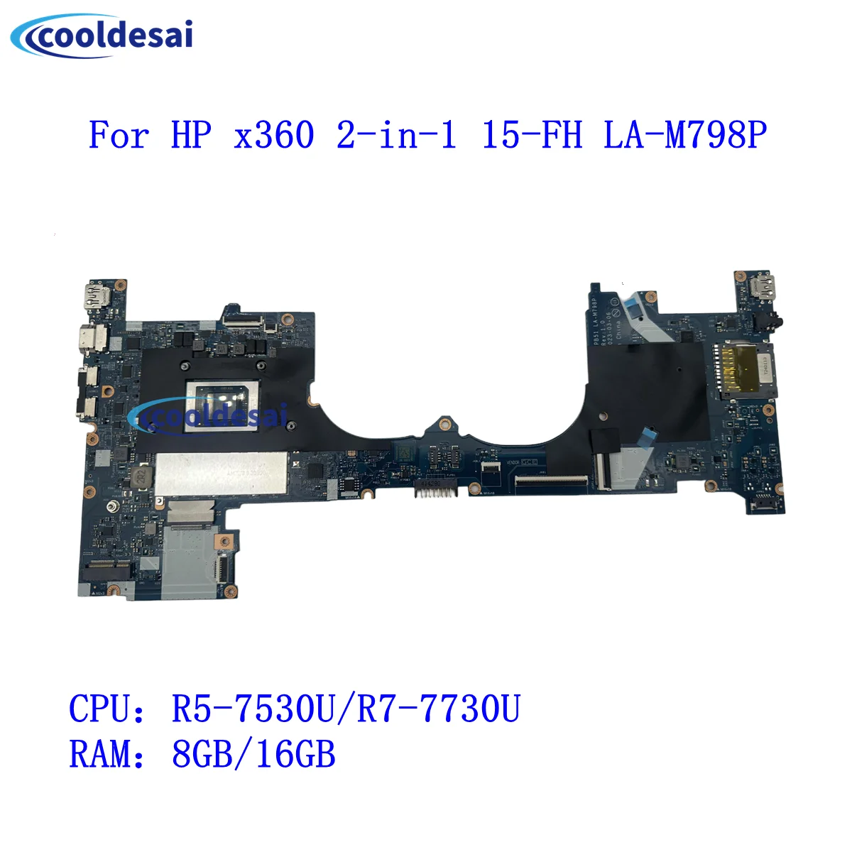 

For HP Envy x360 2-in-1 15-FH 15-fh0023dx Laptop Motherboard R5/R7 CPU 8GB/16GB RAM N47923-601 N47921-601 LA-M798P 100% Working