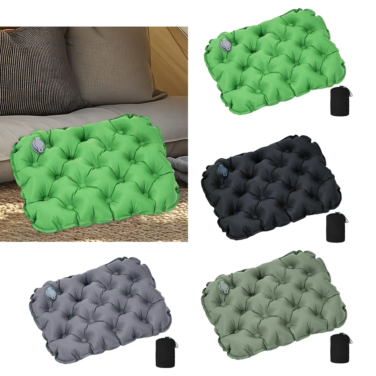 Inflatable Seat Cushion Folding Sit Mat Pad for Stadium Seat Picnics Outdoor