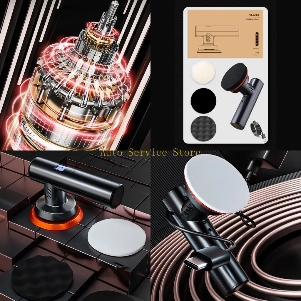 462A 30W Car Buffer Polisher 2000rpm Adjustable Speed Auto Polishing Machine Wireless