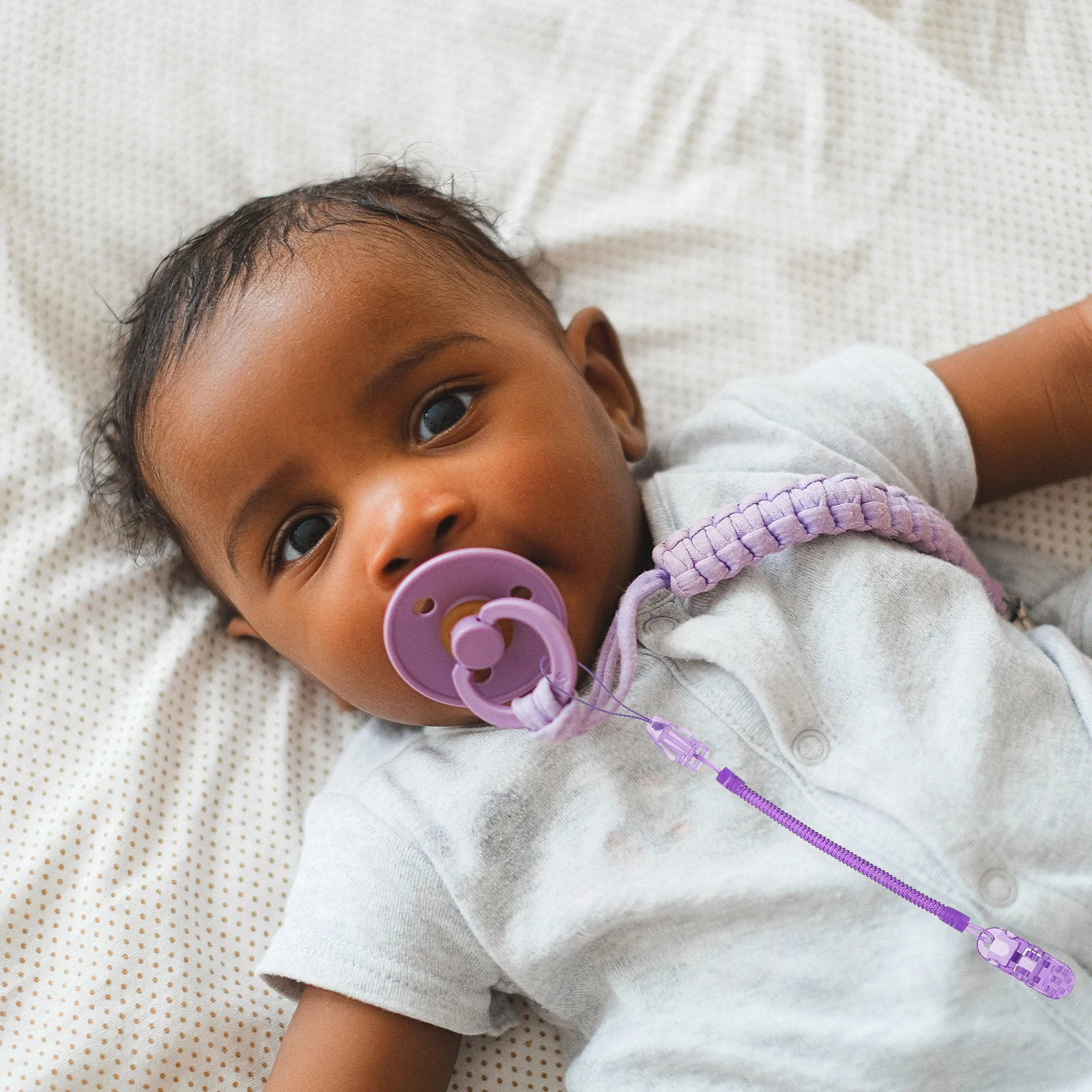 

4Pcs Silicone Badge Clips Transparent Pacifier Holder for Infant Clothing Anti-Snag Design with Protective Insert Ideal for DIY