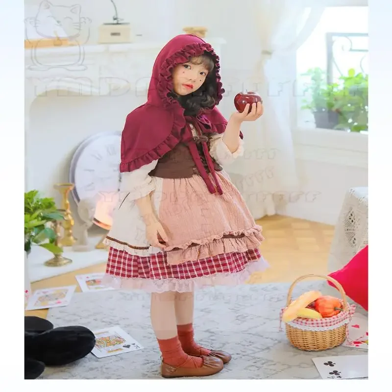 

Anime Little Red Riding Hood shawl cape Christmas costume Halloween cosplay dress daily outfit