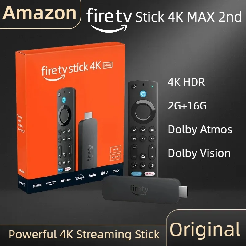 

Original Fire TV Stick 4K MAX Android Streaming Multi Language free & live TV Fast Streaming Amazon Fire TV Stick (No Batteries)